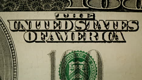 close-up of a us 100 dollar bill