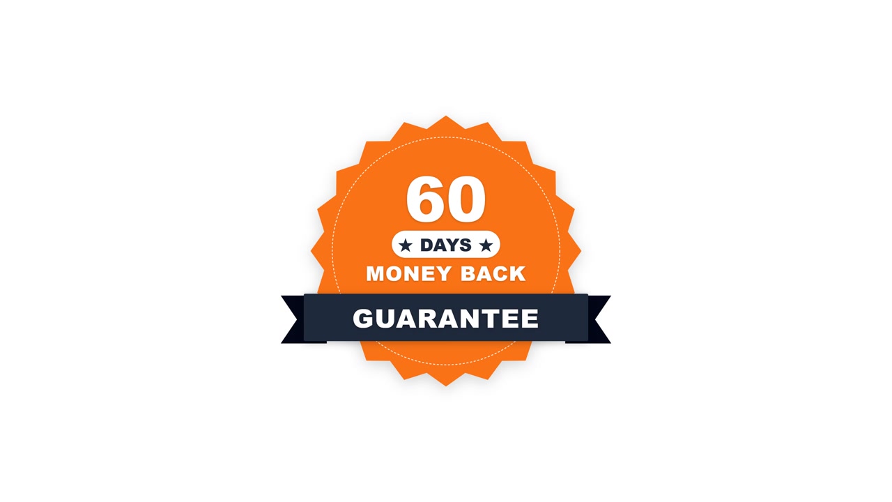 60 Days Money Back Guarantee Badge Animation