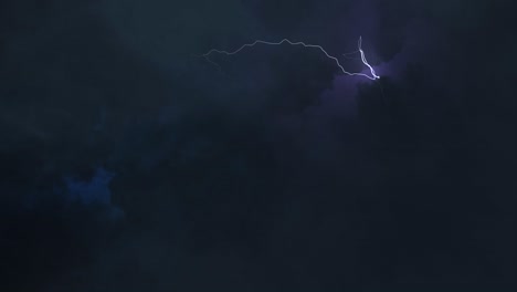 4k lightning strikes blue. electrical storm black background. lightning strikes