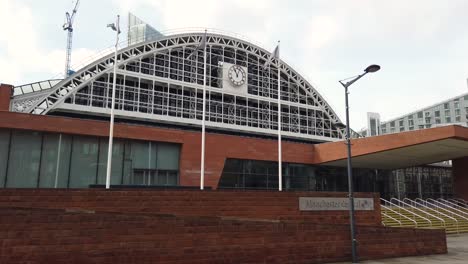 Exterior-of-the-Manchester-Central-Conference-and-Exhibition-Centre,-Manchester,-England,-UK-which-is-a-former-train-station