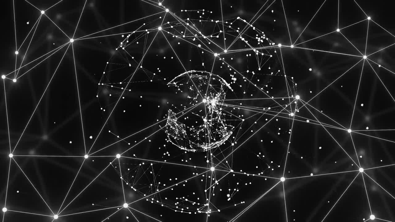 Animation of globe with network of connections