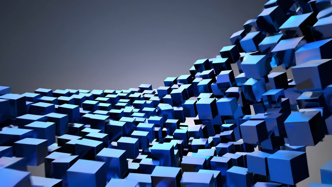 cubos azules abstractos