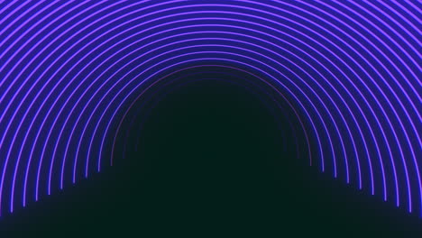 neon blue semicircle and lines