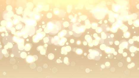 flying gold glitters and bokeh on shiny night sky