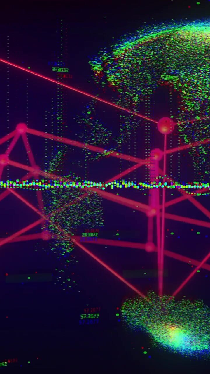 Digital network connections and data points forming globe, representing global communication