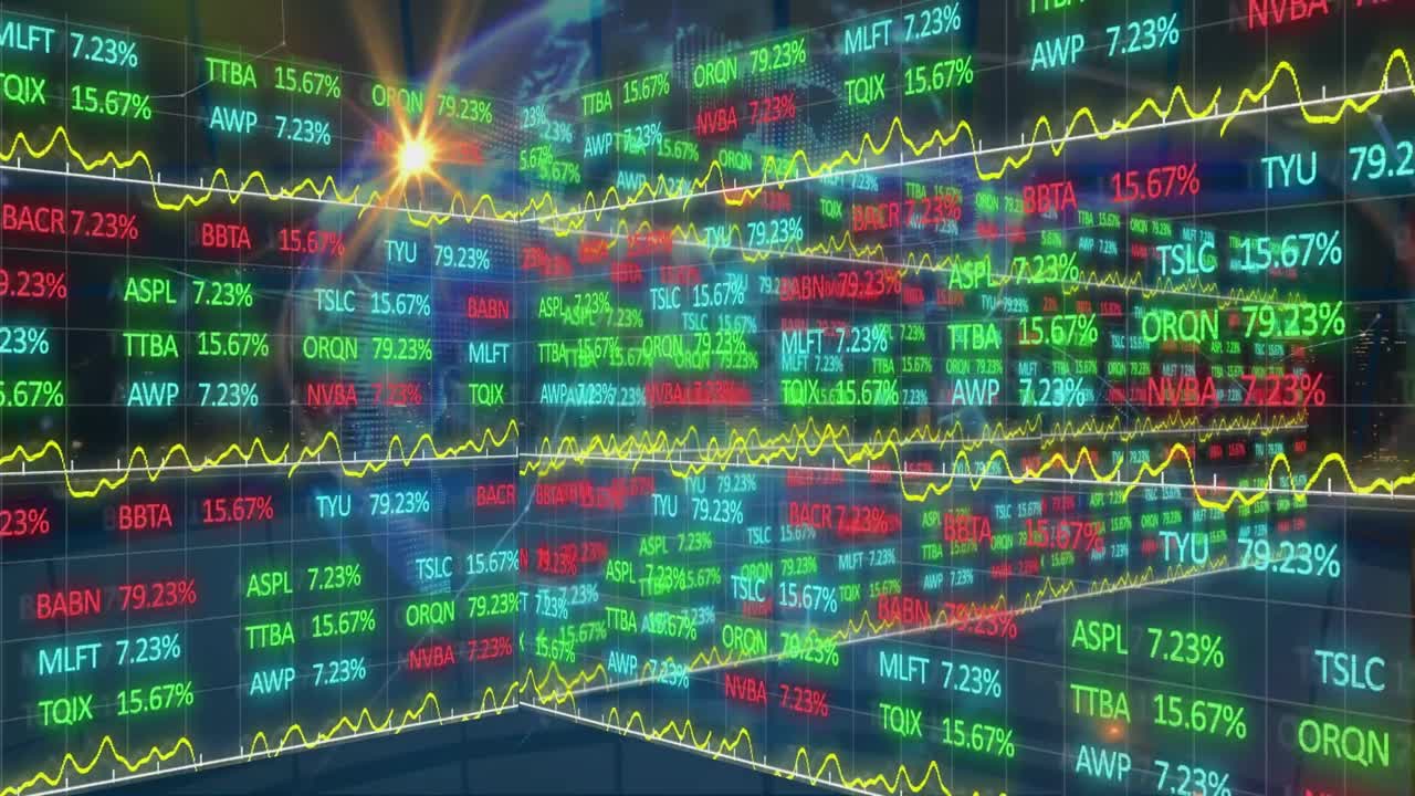 전 세계 데이터 프로세싱의 애니메이션