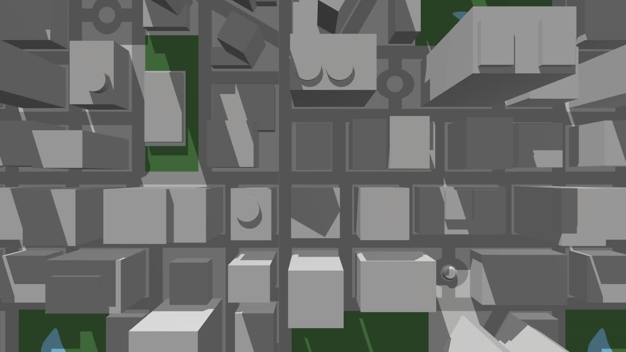 3d 도시 지도 상단