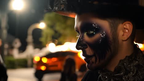 a man in a skeleton costume for halloween