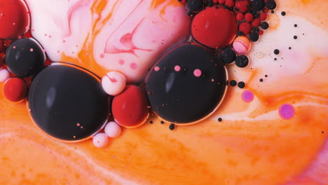 abstract fluid art with bubbles