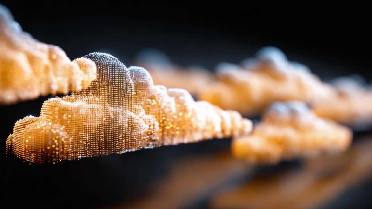 A Digital Representation of Clouds: Exploring the Interplay of Light and Form in a Stunning Visual Display of Atmospheric Phenomena