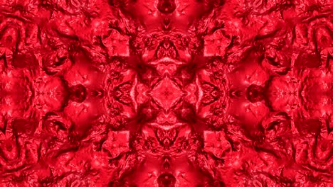 kaleidoscopio abstracto en 3d de color rojo.