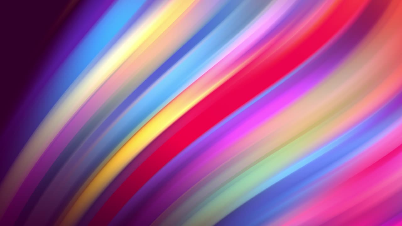 무지개 색의 그라디엔트는 순환적으로 루프로 이동합니다. 휴일 프레젠테이션 또는 모션 디자인 스타일의 트렌디한 물건을 위해 원활한 루프 애니메이션과 함께 4k 아름다운 추상적인 배경입니다.