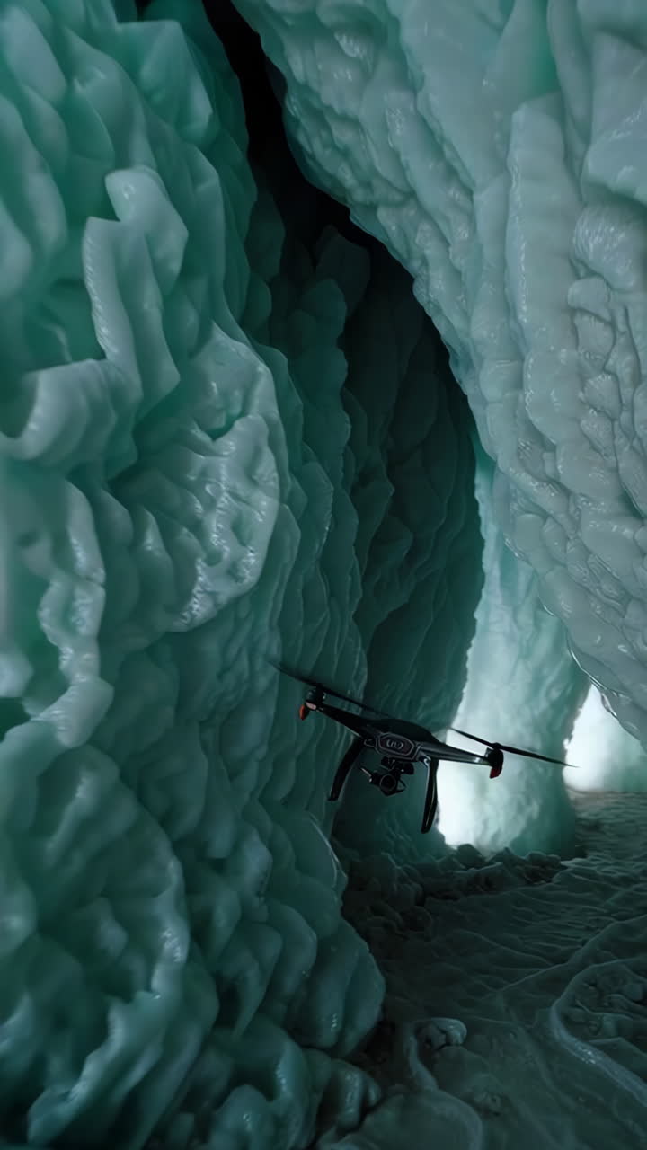 Drone in an Ice Cave