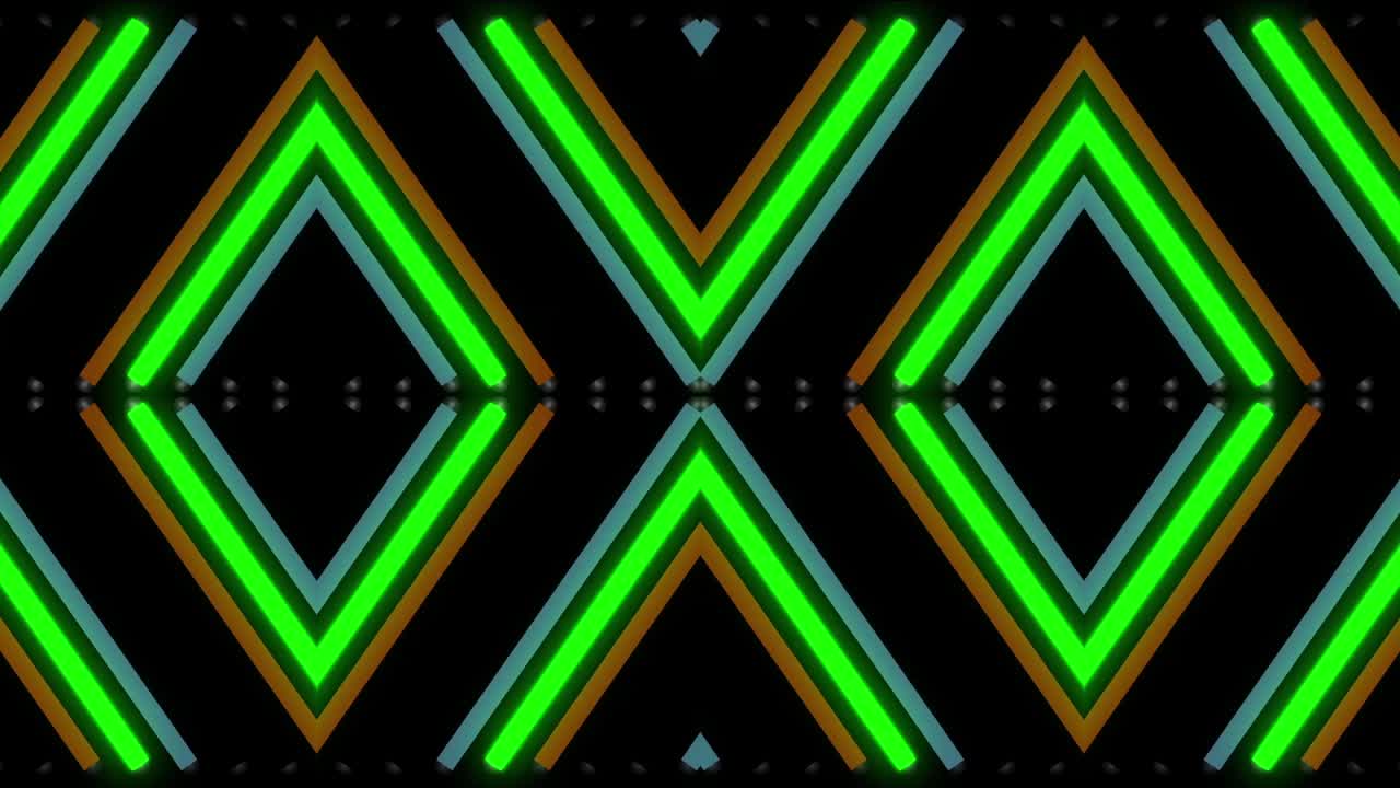 Neonová geometrická světelná show