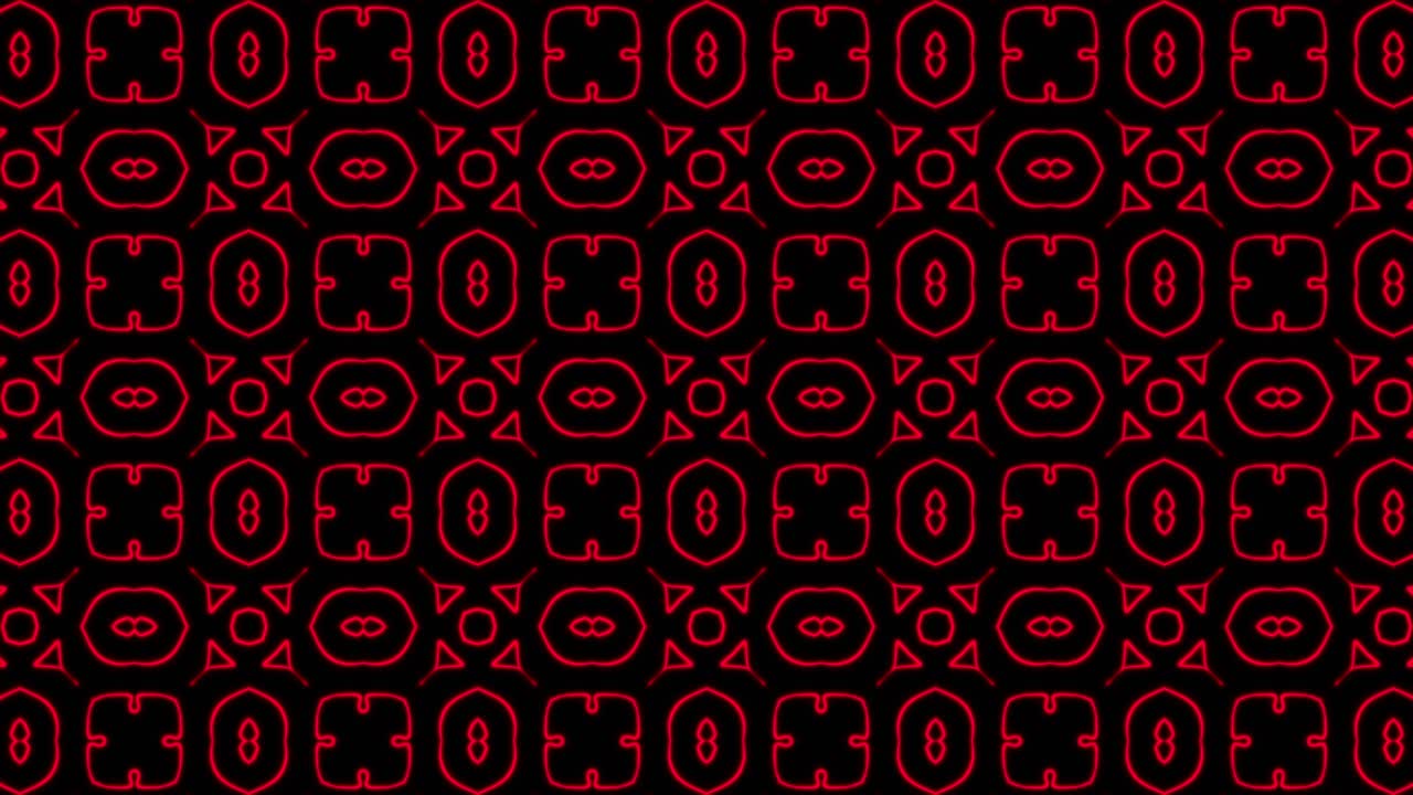 Abstract red geometric seamless pattern background. Abstract Stripes Kaleidoscope Loop. Fast Psychedelic Colorful Kaleidoscope VJ background. Disco Abstract Background. Kaleidoscope effect