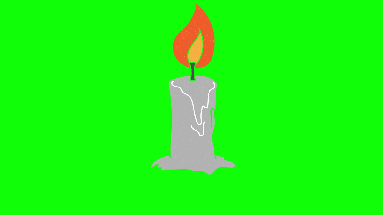 불 손으로 그려진 초록색 스크린: 떠다니는 루프 애니메이션