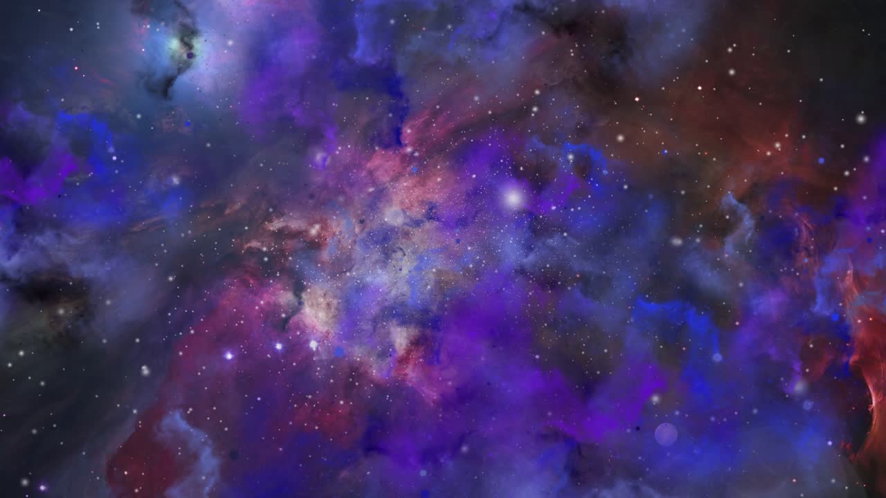 dentro de la nube nebulosa en el universo, punto de vista