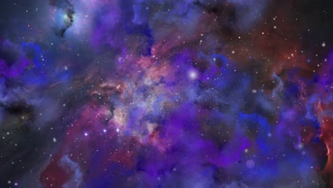 inside the nebula cloud in the universe, point of view