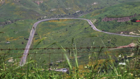 Confined-trapped-fencing-protecting-Golan-heights-Israel