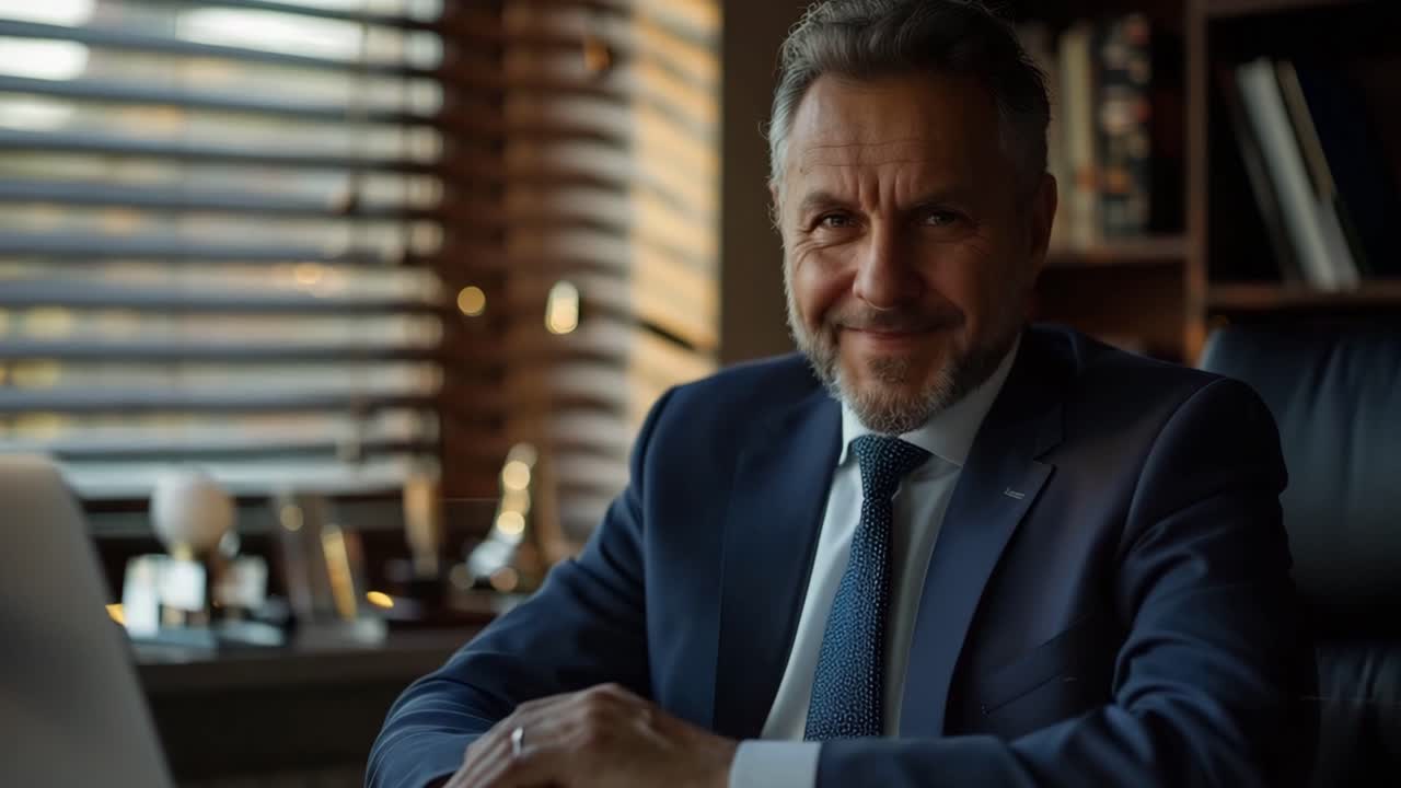 Portræt af en selvsikker forretningsmand