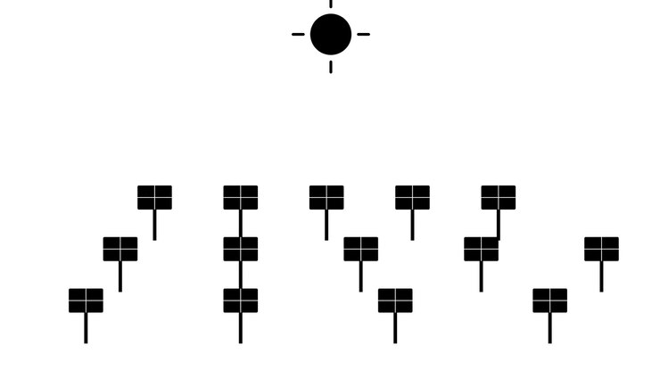 Animated Solar Farm with Sun Moving Across the Sky