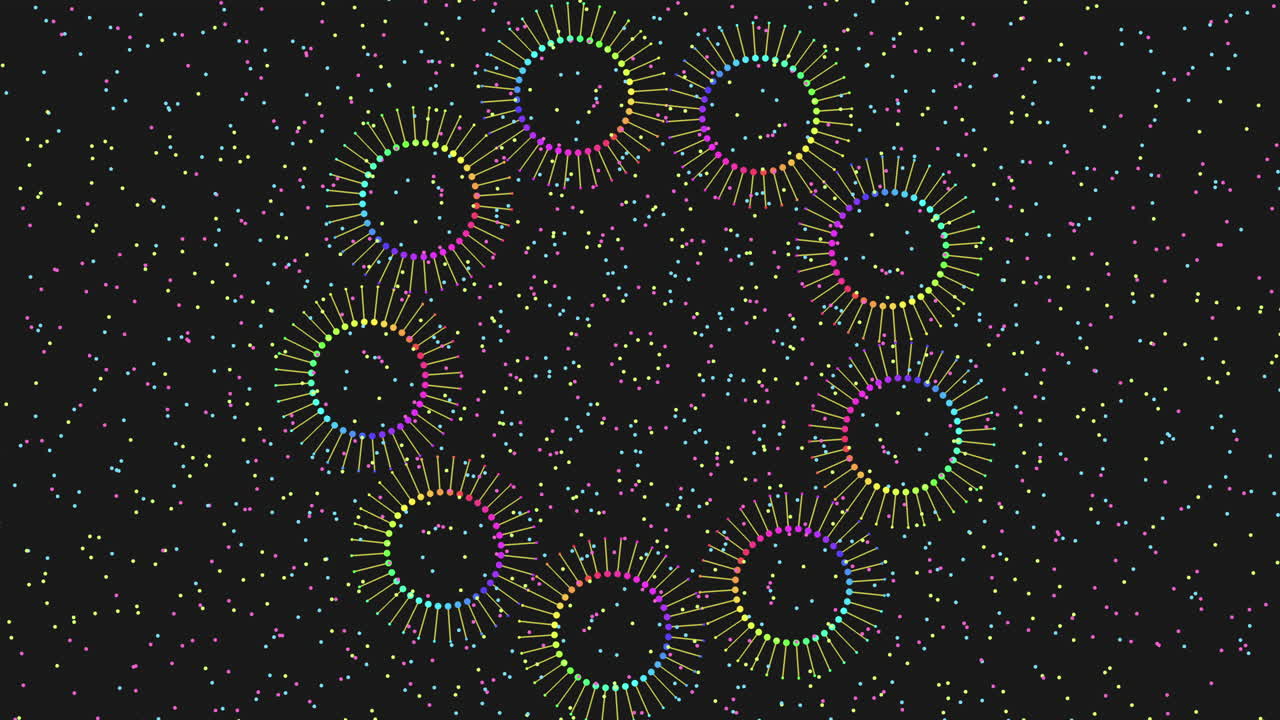 Visually captivating symmetrical circular pattern of colored lines