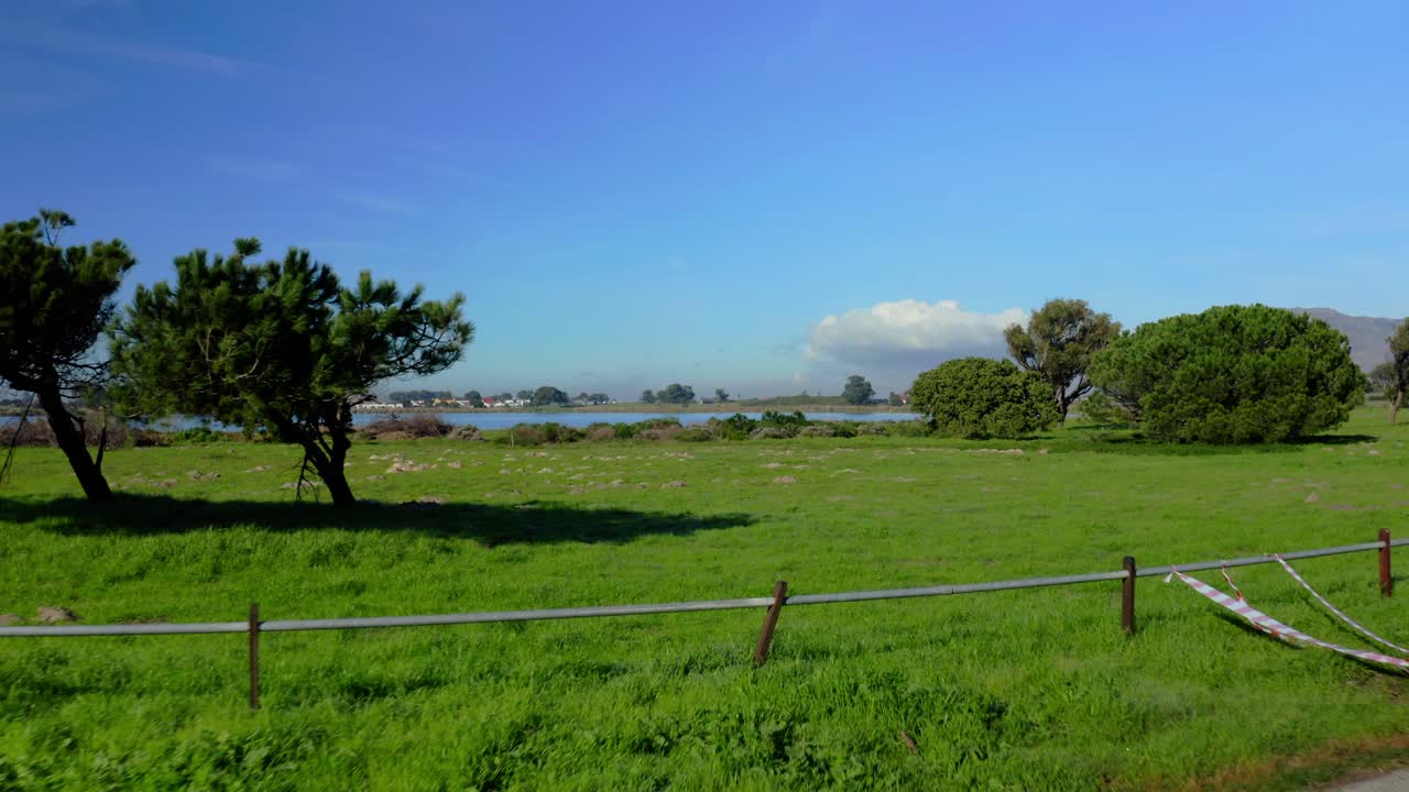 A drone pass of a river bank near Retreat in the deep southern Suburbs of Cape Town, South Africa.