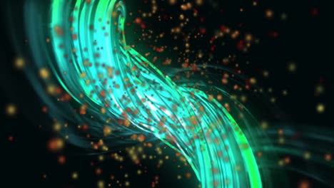 animation of red spots over neon green trails
