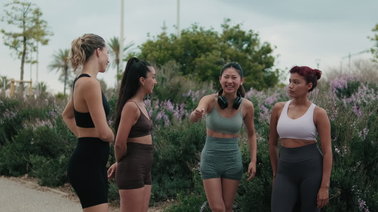 Friends Enjoying Time Together After a Workout