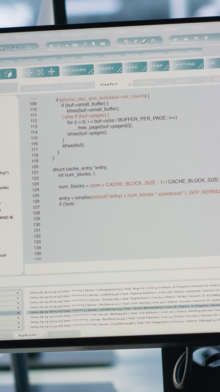 Nærbilde av dataskjerm som viser programmeringskode