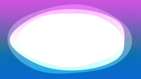 animación de marco líquido oval, ondas abstractas coloridas sobre un fondo blanco