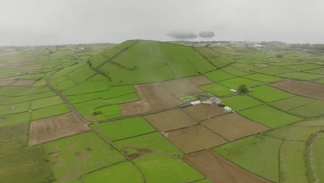 fly over the green fields