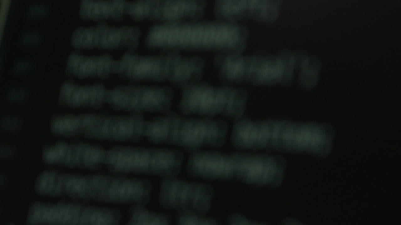 Blurred Computer Screen Text