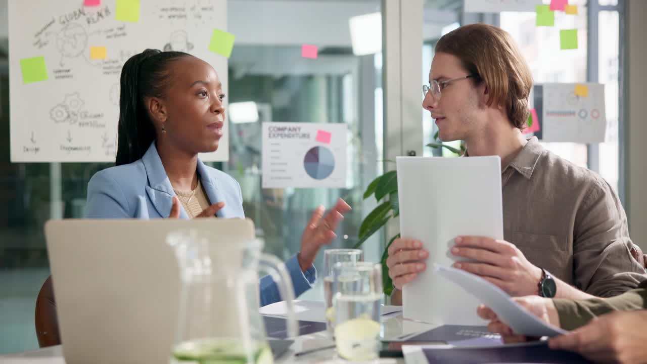 Business Meeting in Modern Office