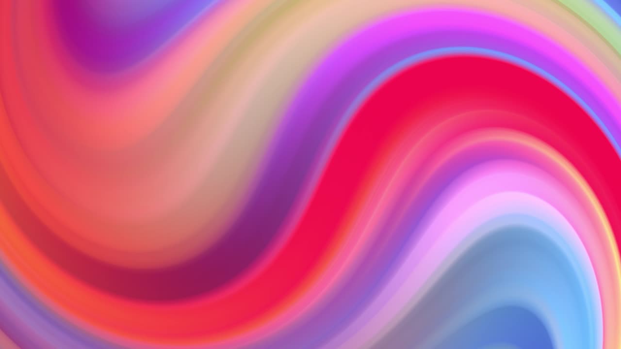 Un gradiente di colori arcobaleno si sposta ciclicamente in loop. È un bellissimo sfondo astratto 4K con animazione in loop senza soluzione di continuità per presentazioni festive o contenuti di tendenza in stile motion design.