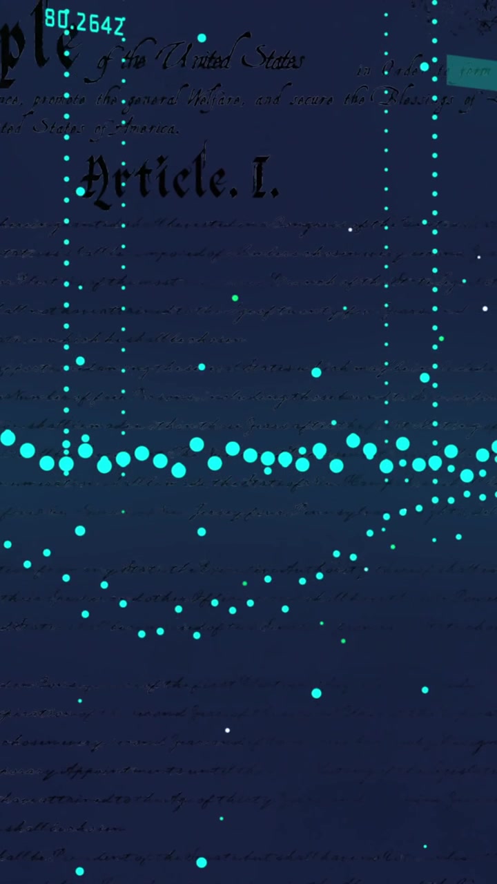 Animation of graphs, moon and numbers moving over article 1 text