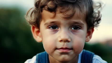 retrato de un niño pequeño y lindo