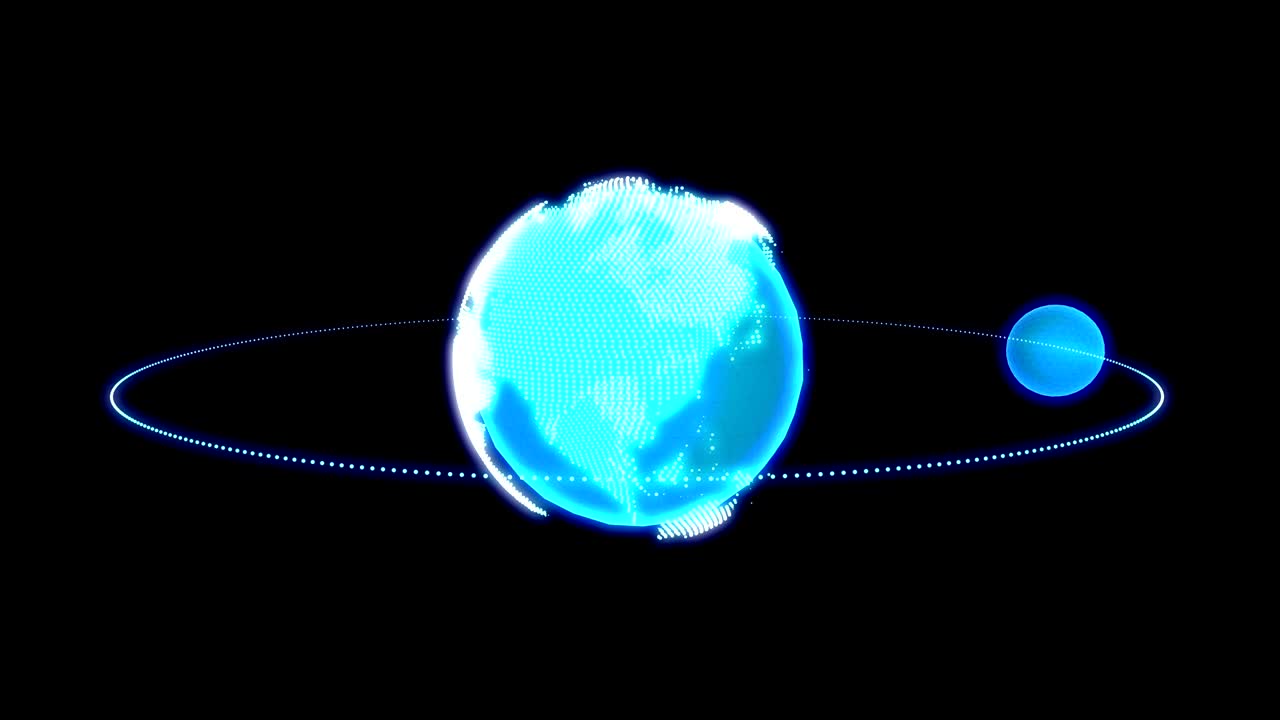 Globo di dati digitali e satellite