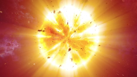 supernova explosion in space