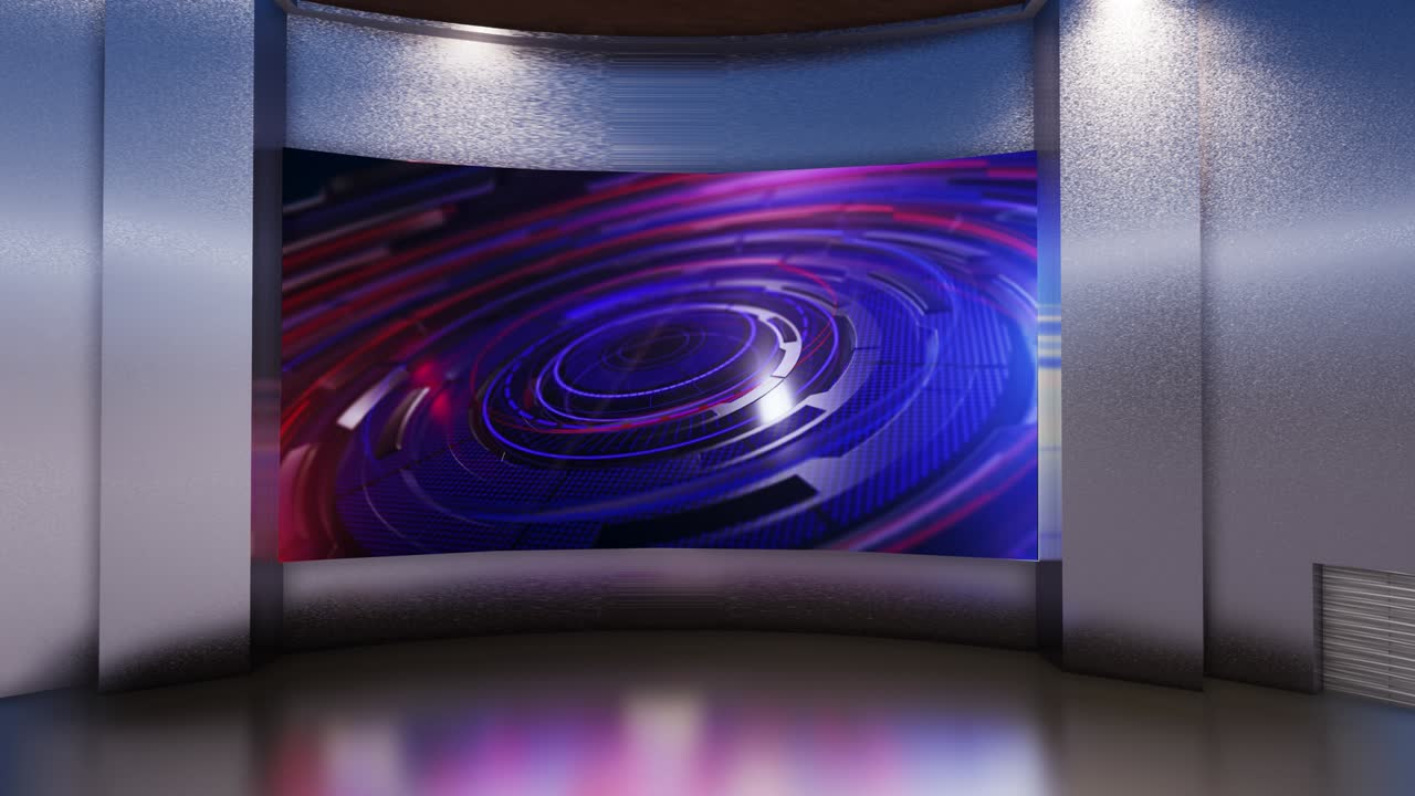 3D 가상 TV 스튜디오 뉴스