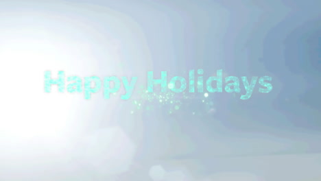 happy holidays text text over fireworks exploding against gradient blue background