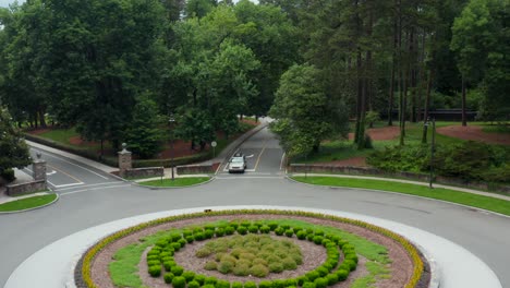 round flower bed