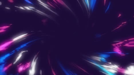 animación de luces coloridas girando sobre los gráficos