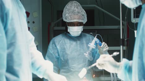 surgical procedure in an operating room