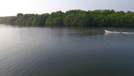 Aerial-shots-along-an-estuary-in-El-Paradon-Guatemala