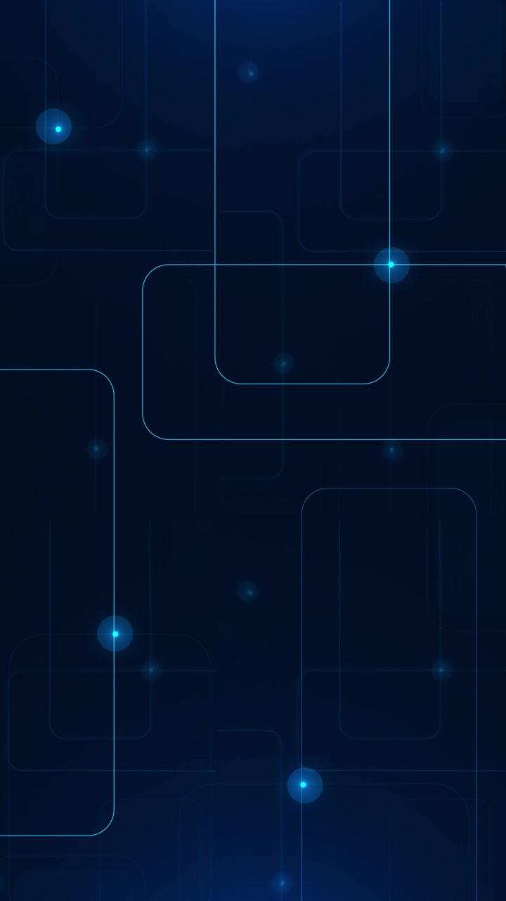 Modern blue technology connection smooth line paths glowing points dark interface layers business