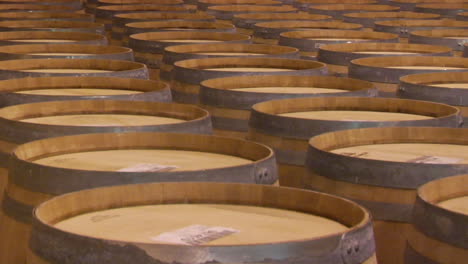 wine barrels in a santa barbara county winery california