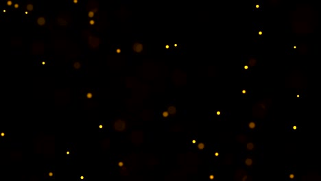 christmas golden light shine particles bokeh loopable on black, happy new year, christmas celebration concept