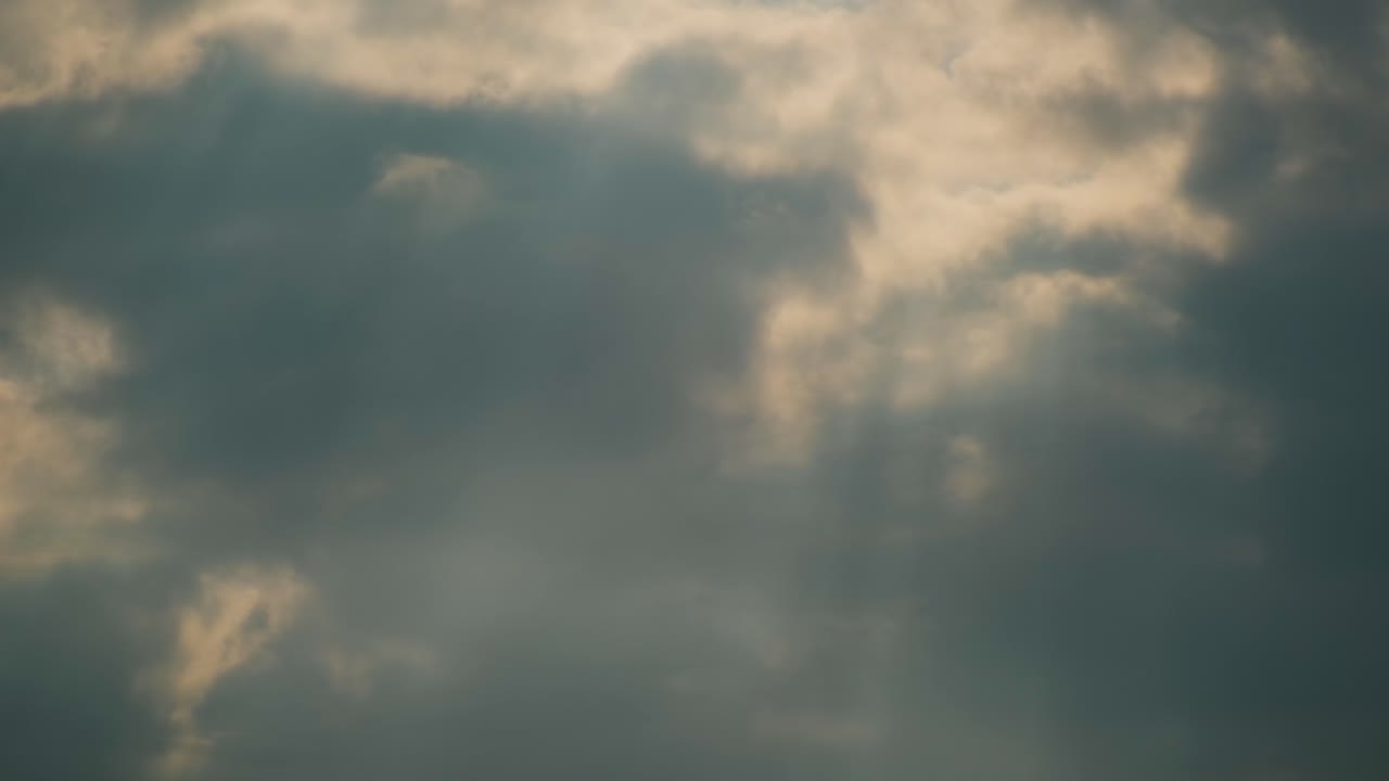 Cloudy Sky With Eagle Bird Hovering Hunting Prey