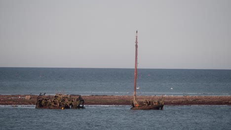 coastal wreckage, forgotten decaying puffer vessel, maritime history